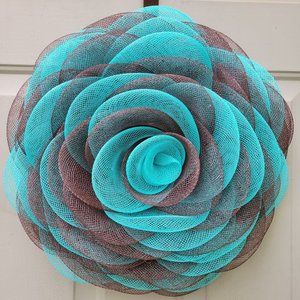 Blue Brown Rose wall art